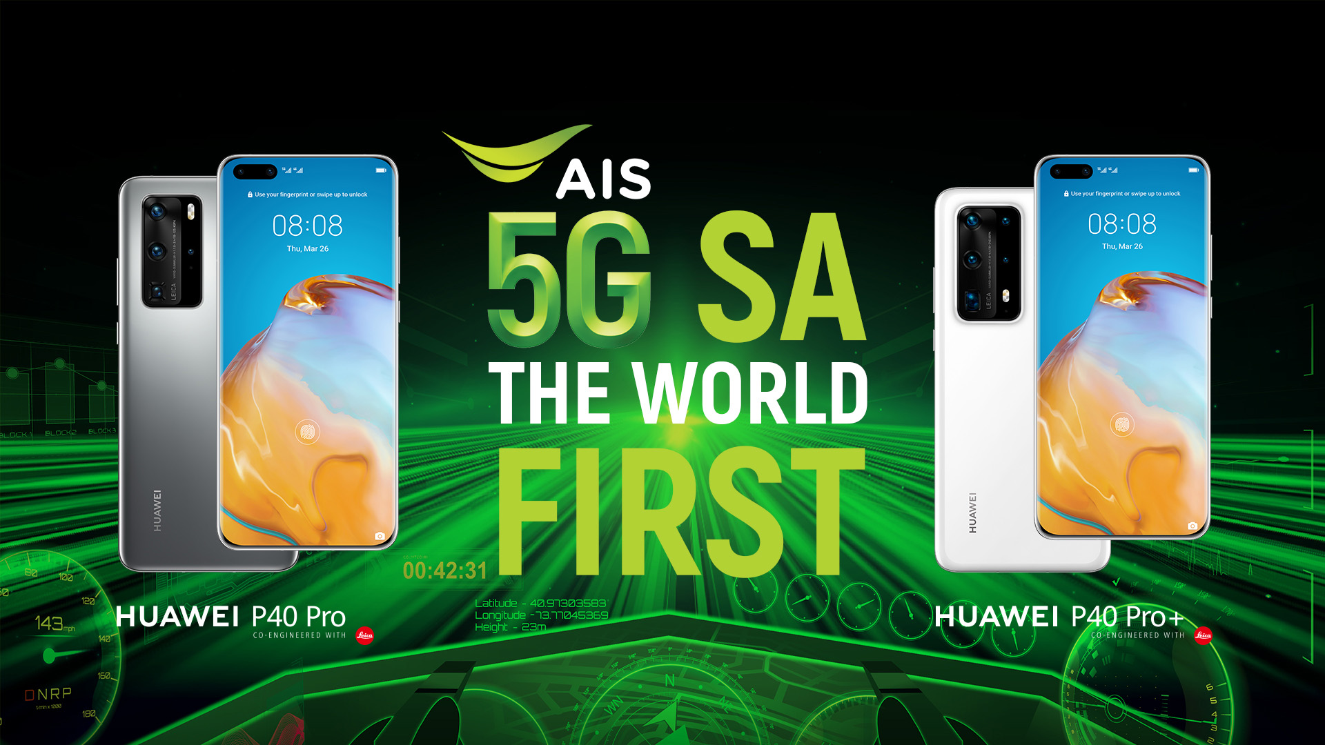 AIS ปักหมุด “ไทย” ผู้นำนวัตกรรมเครือข่าย 5G SA  ผนึก HUAWEI ให้คนไทยสัมผัสสมาร์ทโฟน 5G SA ครั้งแรกในโลก กับ HUAWEI P40 Pro,HUAWEI P40 Pro+