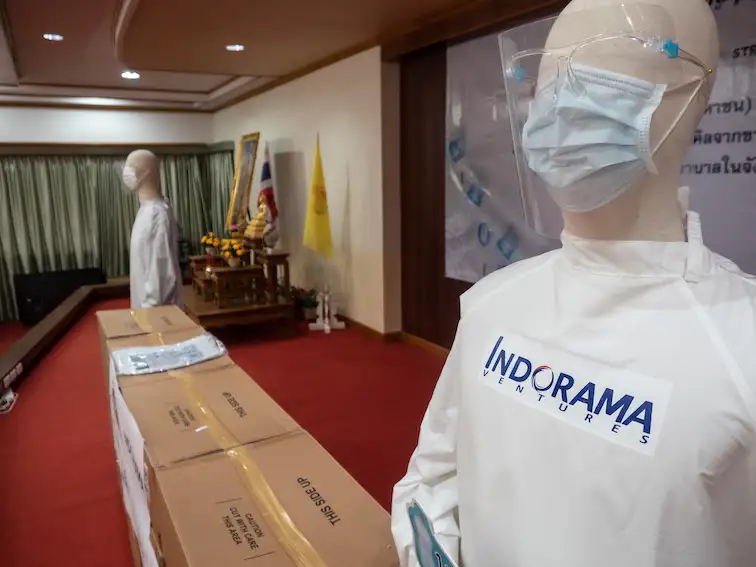 Indorama Ventures Hands Over 1,500 PPE Coveralls Made from Recycled PET to Hospitals in Nakhon Pathom