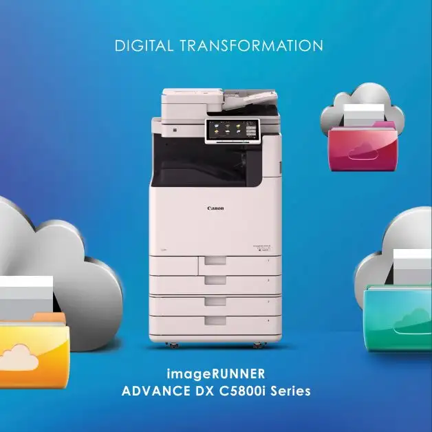 Canon unveils imageRUNNER ADVANCE DX C5800i Series, efficient multi-function printer for Digital Transformation.