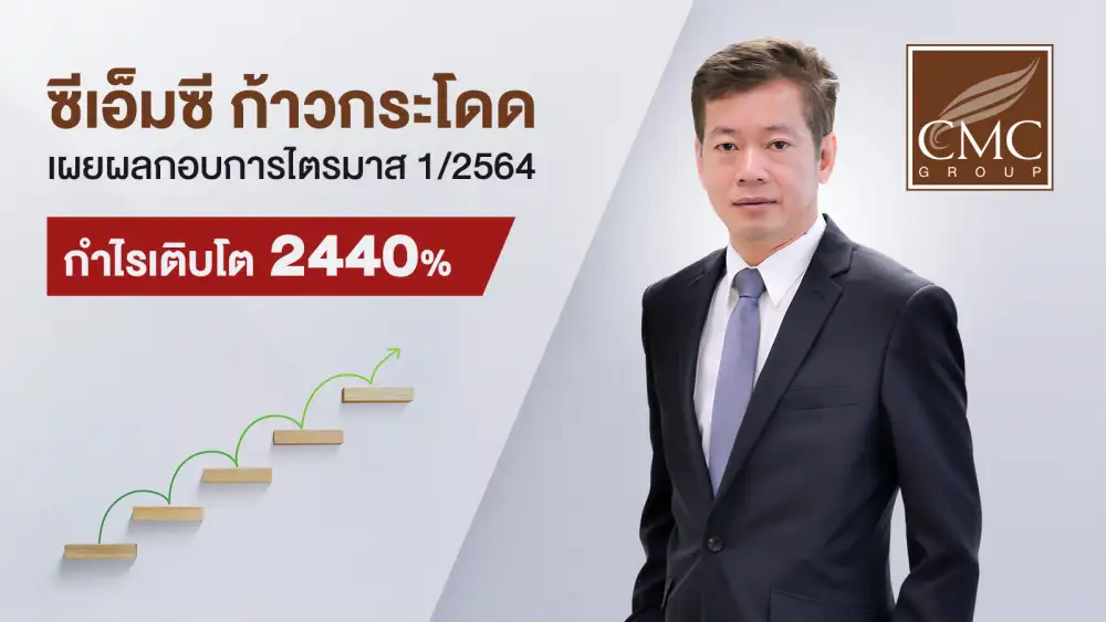 ซีเอ็มซี ก้าวกระโดดไตรมาสแรก ปี 2564 โกยกำไรโต 2440 % จ่อเปิดตัวโครงการใหม่ 3-4 โครงการ มูลค่าประมาณ 6,000 ลบ.