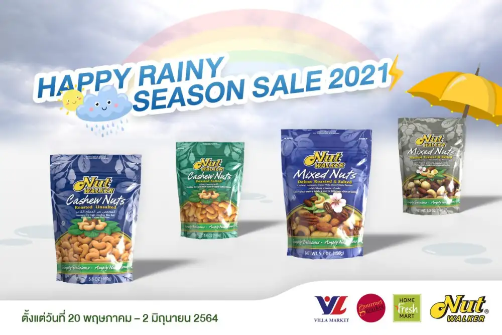 Nut Walker offers happy rainy season promotion THB95  From 20 May - 2 June, 2021