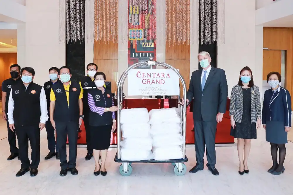 Centara Grand & Bangkok Convention Centre at CentralWorld support for waiting centre for COVID19