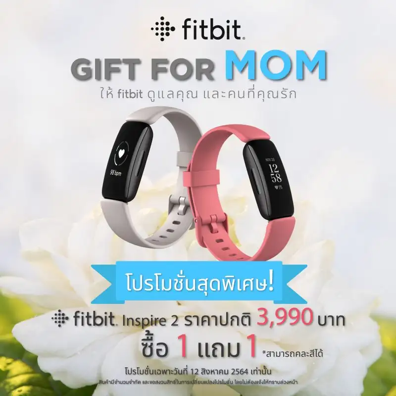ฟิตบิท จัดโปร 1 แถม 1 ต้อนรับวันแม่แห่งชาติ!