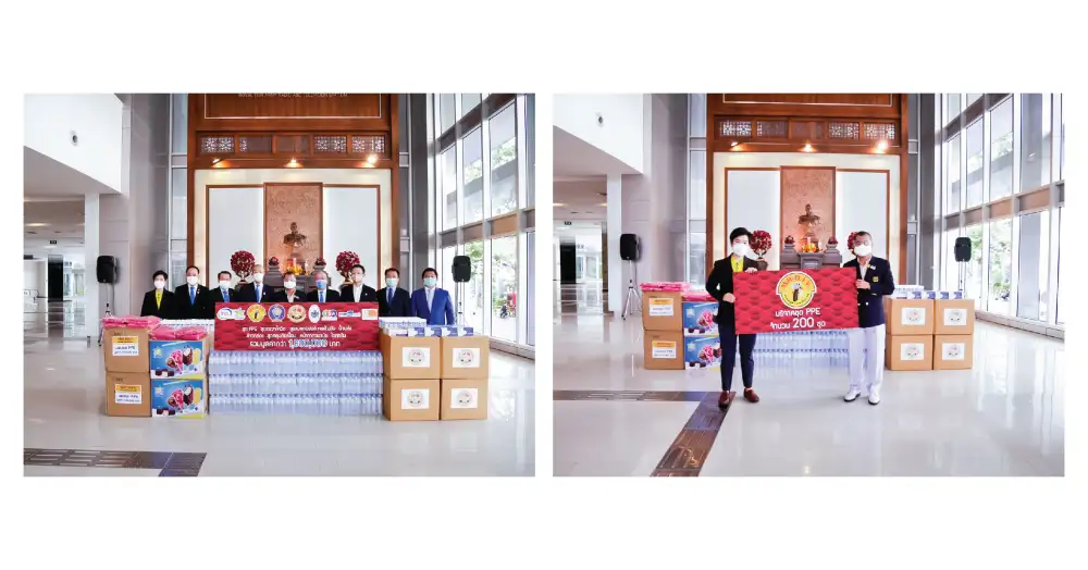 มิสเตอร์. ดี.ไอ.วาย. เข้ามอบสิ่งของจำเป็น และ ชุดPPE ให้ ททบ.5 ในโครงการ รวมใจ เพื่อชุมชน