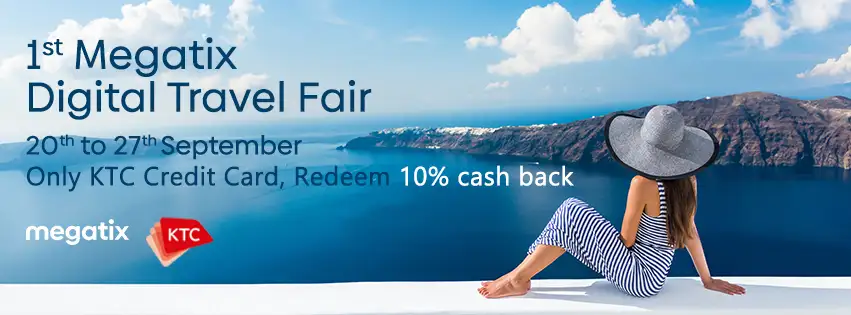 เมกาทิกซ์ ไทยแลนด์ จัดงานใหญ่ Megatix Digital Travel Fair ครั้งที่ 1 ระหว่างวันที่ 20 ถึง 27 กันยายน พ.ศ. 2564