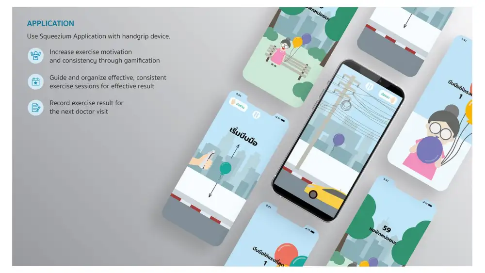 Squeezium และ Rehabit อุปกรณ์เกมจูงใจสูงวัยออกกำลังกาย ผลงานบัณฑิตสถาปัตย์ จุฬาฯ คว้าเหรียญทองประกวดนวัตกรรมโลก
