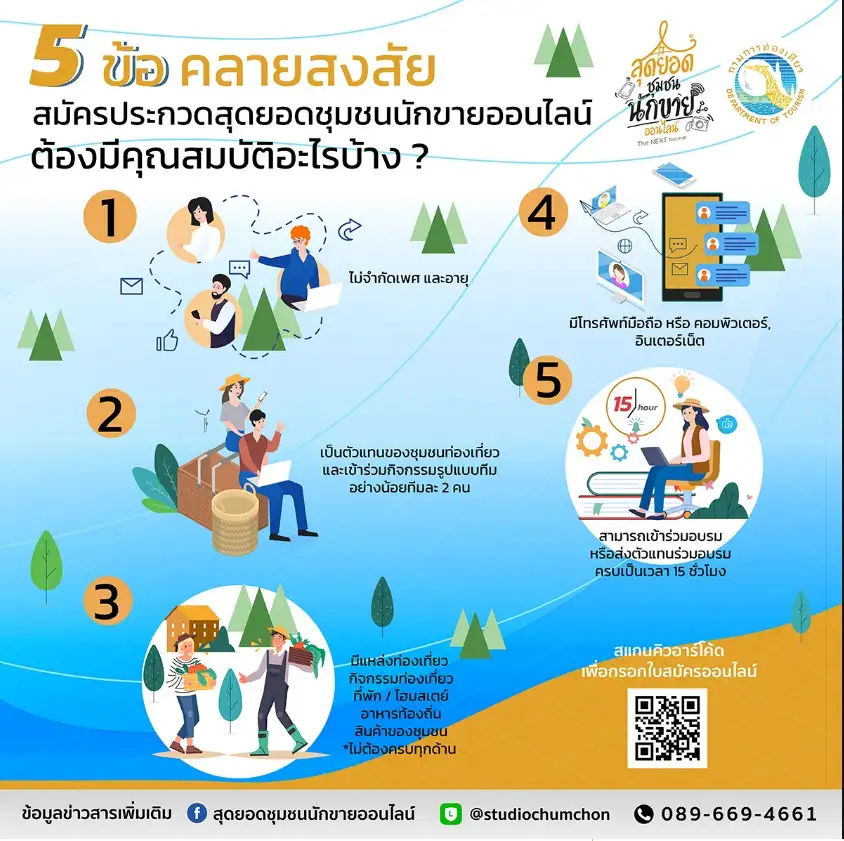 ใกล้ถึงวันอบรมกันแล้ว... กรมการท่องเที่ยว ขอเชิญชวนชุมชนท่องเที่ยว ร่วมกิจกรรมโครงการ