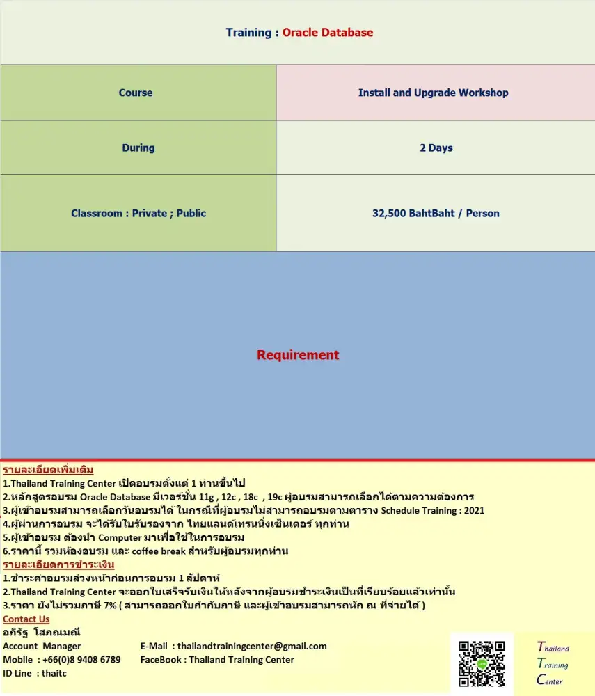 เปิดอบรมหลักสูตร Install and Upgrade Workshop