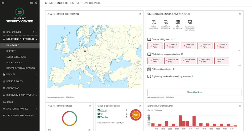 Kaspersky Industrial CyberSecurity unlocks centralized management and visibility across entire OT infrastructure