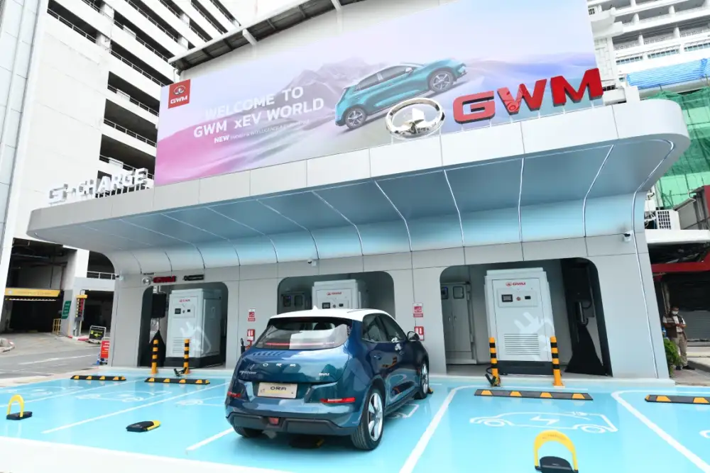 Great Wall Motor Unveils G-Charge Supercharging Station One of the Largest Public EV Fast-Charging Facilities with Solar System in Thailand Reaffirms GWM's Position as xEV Leader