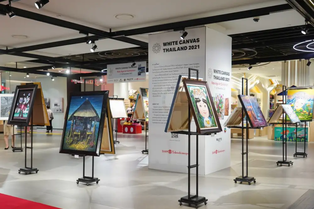 สยาม ทาคาชิมายะ ร่วมกับ พาเลท อารต์สเปช จัดงาน 'White Canvas Thailand 2021' นิทรรศการแสดงผลงานภาพวาดบนผืนผ้าใบสีขาวของศิลปินไทยเลือดใหม่ เปิดให้ชมฟรี ตั้งแต่วันนี้ - 30 พฤศจิกายน 2564 ณ อีเว้นท์ สเปซ ชั้น 4 สยาม ทาคาชิมายะ ณ ไอคอนสยาม