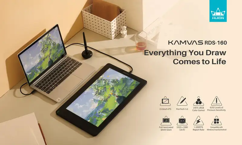 Huion เปิดตัวจอพร้อมปากกา Kamvas RDS-160 จุดประกายไอเดียสร้างสรรค์ถึงขีดสุด