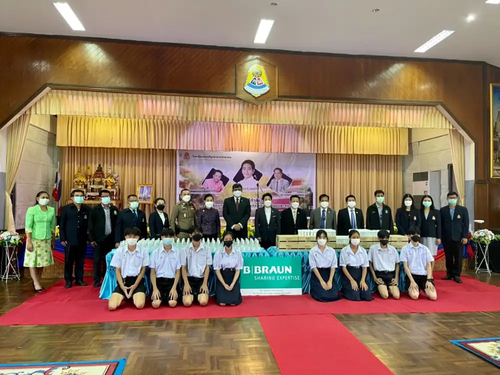 B. Braun donates Softa-Gel hand sanitizer to schools across Thailand to reduce the risk of COVID-19 infection during school opening