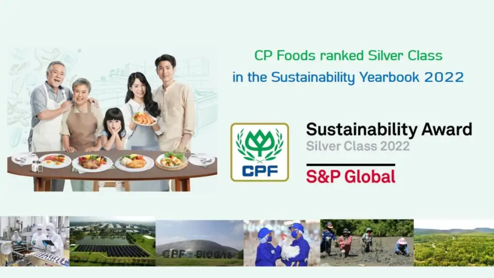 CP Foods ranked Silver Class in the Sustainability Yearbook 2022