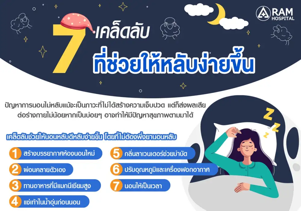 7 เคล็ดลับที่ช่วยให้หลับง่ายขึ้น