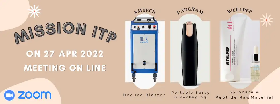 C.M.S. Korea Trade จัดงาน Online B2B Meeting วันที่ 27 เมษายน 2565 สินค้า Raw Material (Cosmetic Peptide), Skin Care, Packaging และด้านอุตสาหกรรม