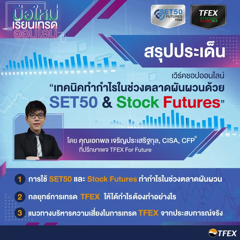 เทคนิคทำกำไรในช่วงตลาดผันผวน ด้วย SET50 & Stock Futures