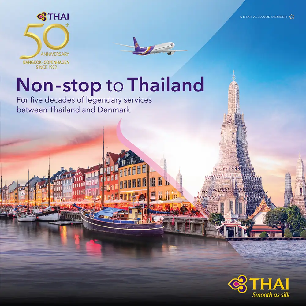 THAI จัดโปรฯตั๋วราคาพิเศษเส้นทางยุโรป รวมโคเปนเฮเกน