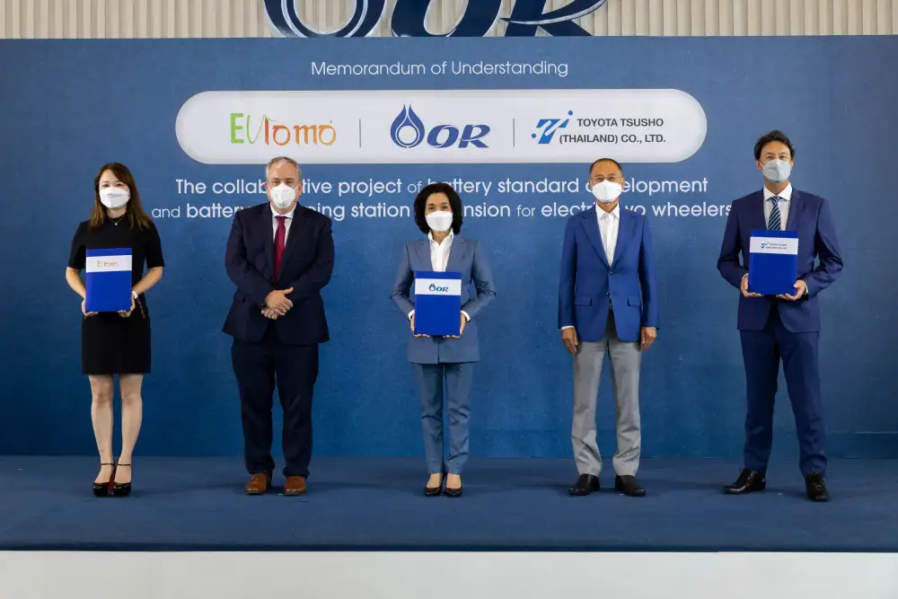 OR, Toyota Tsusho and EVLOMO enter into Strategic MoU to build electric two-wheeler ecosystem across Thailand