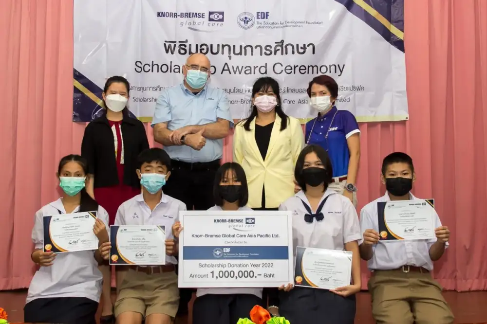 Knorr-Bremse Global Care Asia Pacific supports 160 needy Thai students' education through EDF Foundation