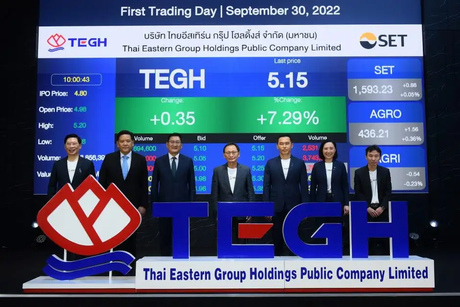 TEGH เริ่มซื้อขายในตลาดหลักทรัพย์ฯ วันแรก