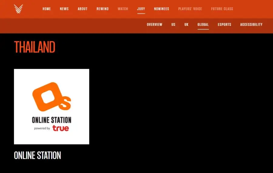 Online Station ตัวแทนจากประเทศไทยร่วมตัดสินงานประกาศรางวัลเกมโลก 