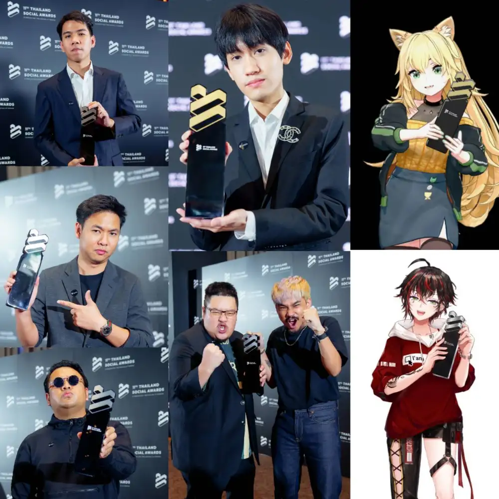 กิต งายย - ไอช่า สองอินฟลูเอนเซอร์สังกัด OSx Network คว้ารางวัลในงาน Thailand Social Awards ครั้งที่ 11 พร้อมยกทัพอินฟลูเอนเซอร์ในสังกัดกวาดรางวัลกลับบ้าน