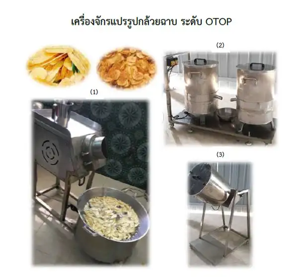 วว. พัฒนาเครื่องจักรแปรรูปกล้วยฉาบระดับ OTOP ใช้งานง่าย ช่วยลดต้นทุนการผลิต