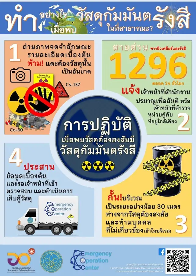 ซีเซียม-137 ปราจีนฯ ความเสี่ยงต่ำ ยังไม่จำเป็นต้องใช้ยาแก้พิษ