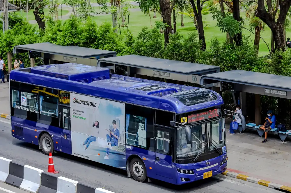 Bridgestone Provides Tires for Thai Smile Bus's Electric Buses Enhancing a Sustainable Electric Vehicle Society in Thailand