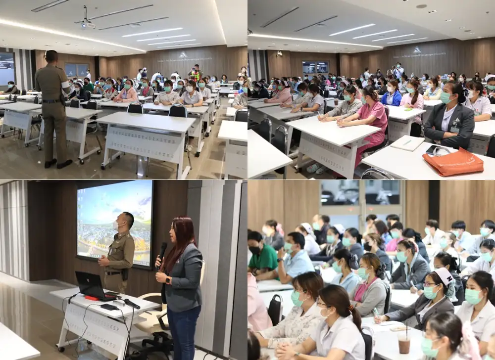 โรงพยาบาลลานนา ร่วมกลุ่มงานจราจร ตำรวจภูธรจังหวัดเชียงใหม่ อบรมความปลอดภัยนอกงาน