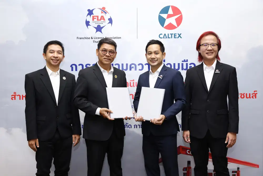 คาลเท็กซ์ ดันสัดส่วนธุรกิจนอนออยล์ จับมือ สมาคม FLA ส่งเสริมแฟรนไชส์ไทยขยายการลงทุนในสถานีบริการน้ำมัน