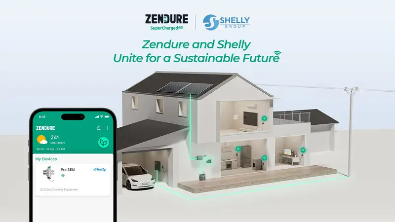 Zendure and Shelly Forge Strategic Alliance to Pioneer Smart Home Automation and Clean Energy Management