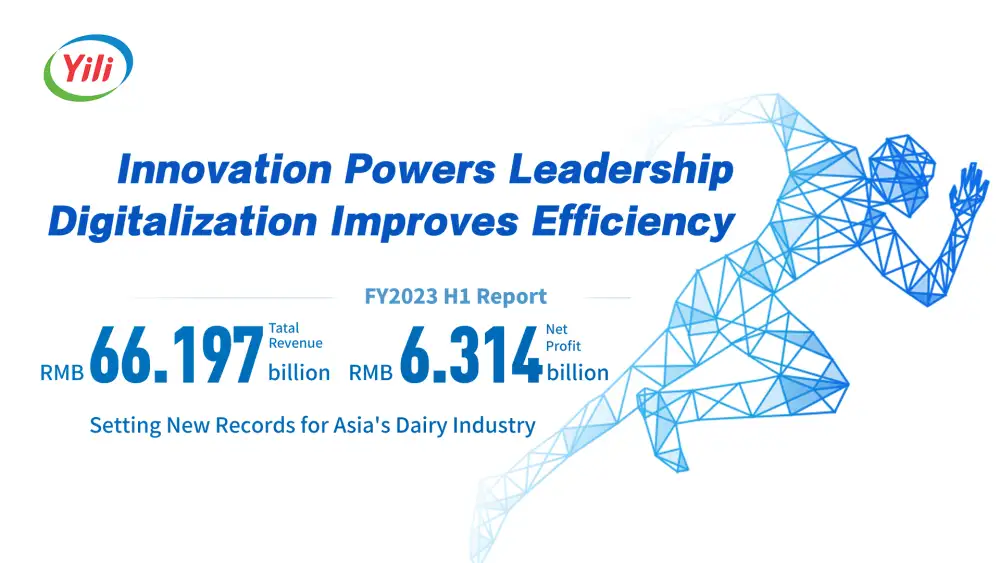 Yili Achieves Growth in Operating Revenue and Net Profit in the First Half of 2023