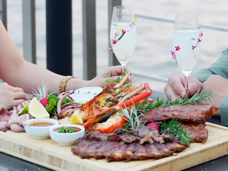 Valentine Surf & Turf BBQ Feast Extravaganza at Dark Waters Rooftop Bar