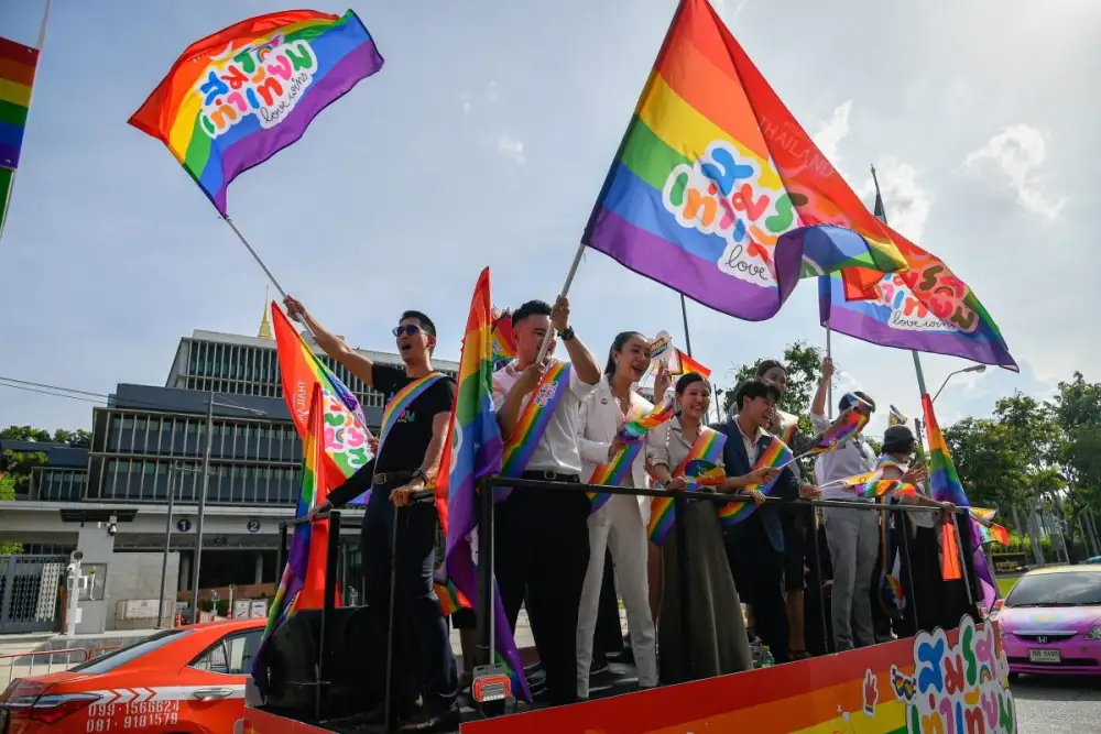 Naruemit Pride organizes a major rally to celebrate the LGBTQIAN+ community and the passage of the