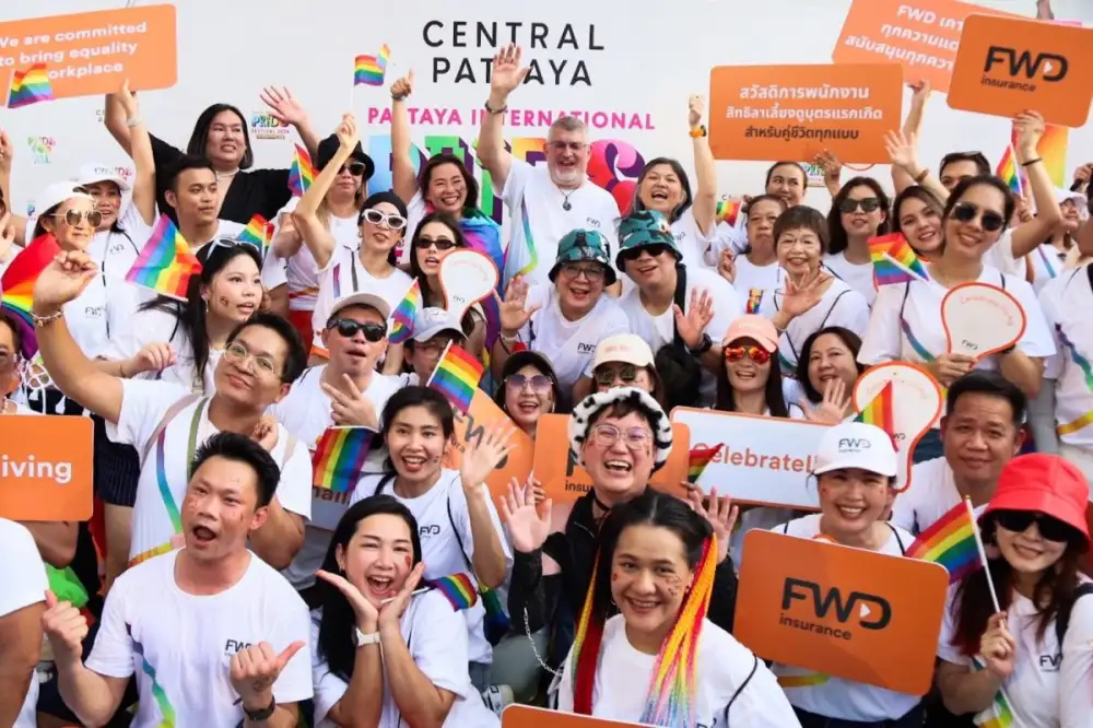 FWD Insurance proudly supports Pattaya International Pride Festival 2024 and Pride Parade, celebrating diversity and equality