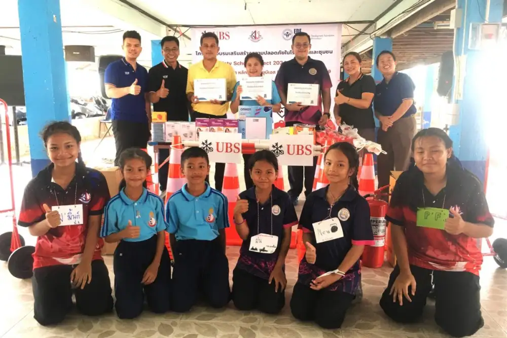 มูลนิธิ EDF ภายใต้การสนับสนุนจากหลักทรัพย์ ยูบีเอส จัดอบรมโครงการความปลอดภัยในโรงเรียน