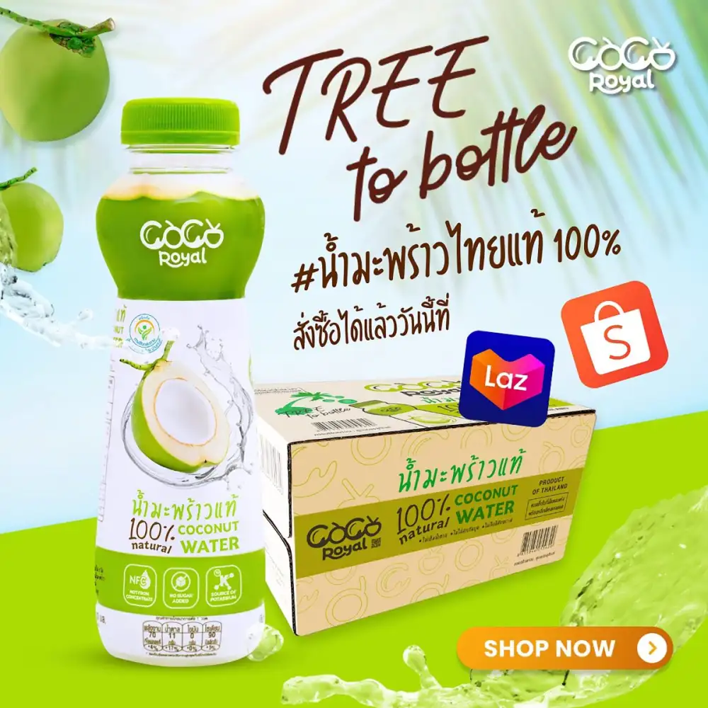 PLUS ส่งน้ำมะพร้าว 100% สัญชาติไทย 
