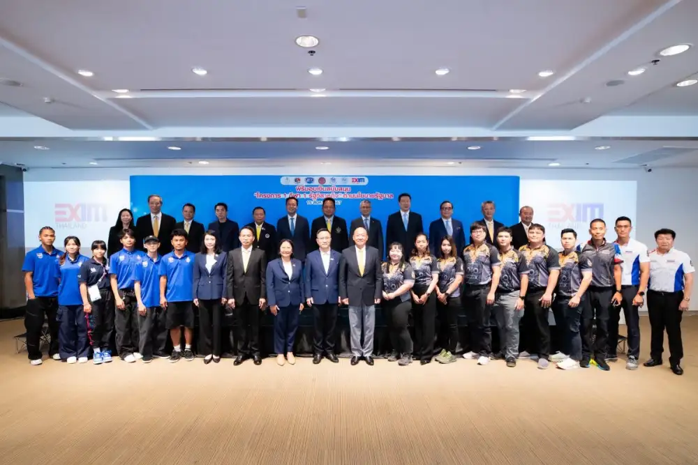 EXIM Thailand Presents 32 Million Baht Support Fund to THPSA and TESA for 4 Years under “One Sport, One State Enterprise” Project