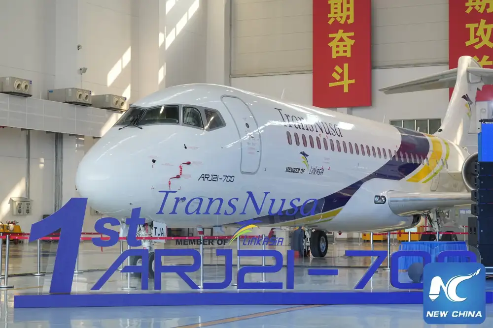 ARJ21 เครื่องบินโดยสารฝีมือจีน ให้บริการเส้นทางบินพาณิชย์ระยะไกลสุด