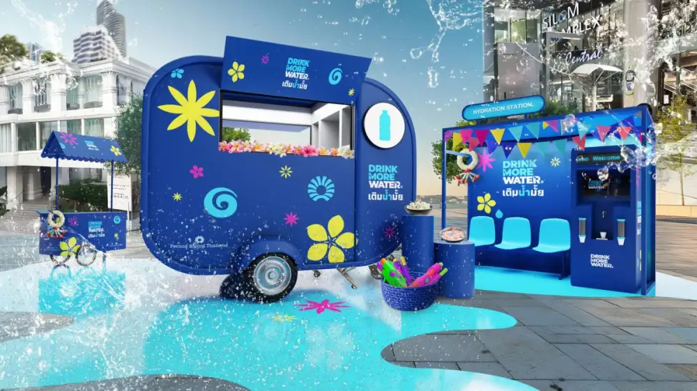 Pernod Ricard's Drink More Water Campaign Makes a Splash in Bangkok for Songkran 2025