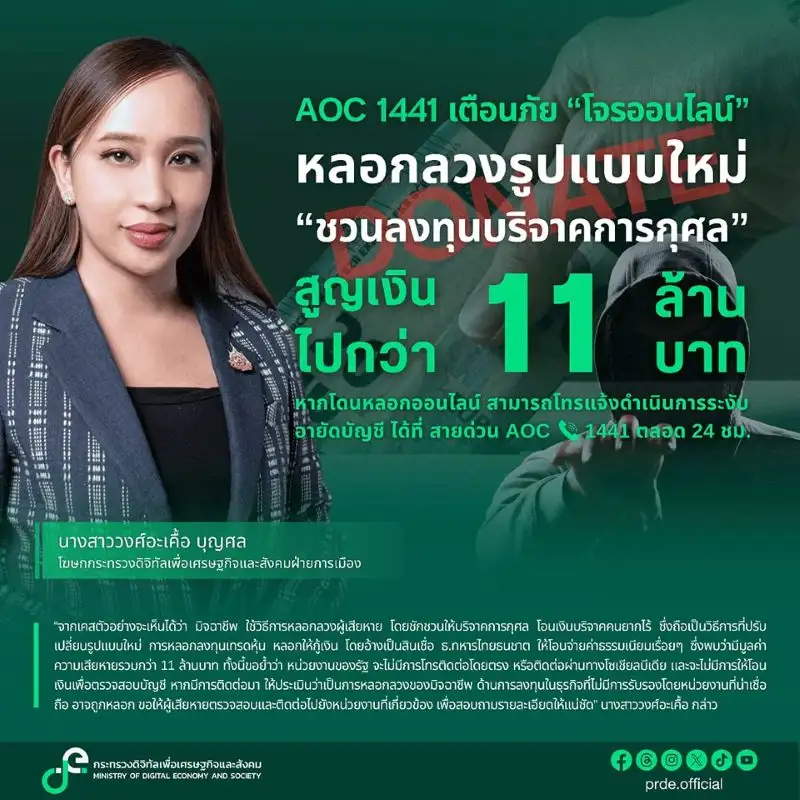 อย่าหลงเชื่อ! มุกใหม่โจรออนไลน์ชวนบริจาคการกุศล เหยื่อครวญสูญเงินนับล้าน