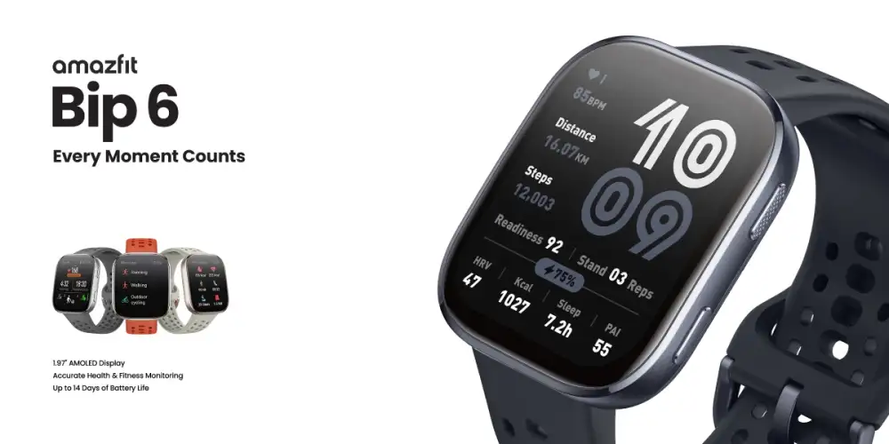 Amazfit เปิดตัวสมาร์ทวอทช์รุ่นล่าสุด Bip 6 ตอบโจทย์ทุกไลฟ์สไตล์การใช้งานในทุกวันของคุณ