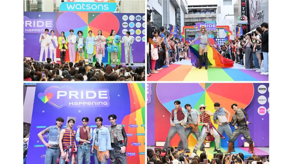 วัตสัน จัดเต็ม! ชวน 'หยิ่น' และเหล่าไอคอนนิกแห่งยุค ร่วมฉลองความหลากหลายบนรันเวย์สีรุ้ง ในงาน Watsons Pride Happening 2025