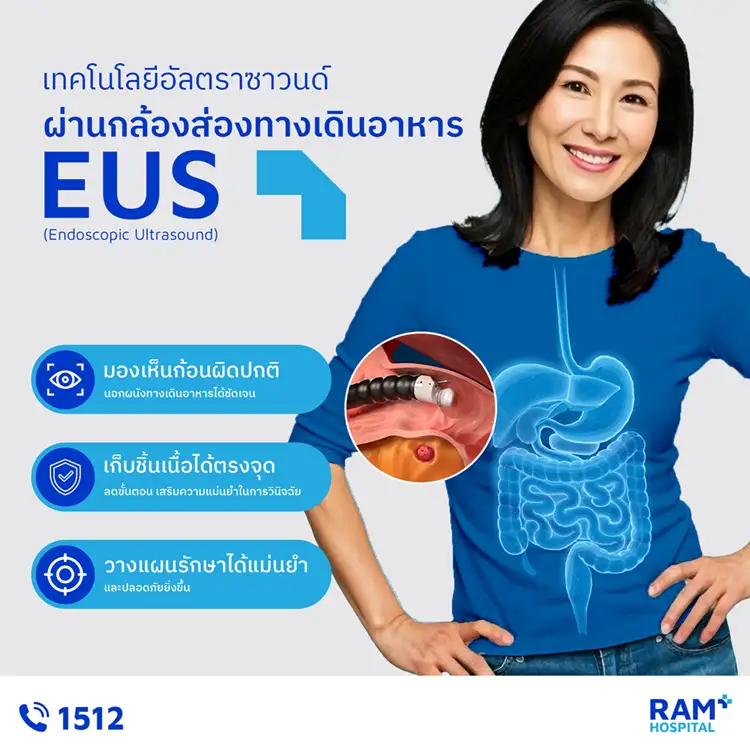 เทคโนโลยีอัลตราซาวนด์ผ่านกล้องส่องทางเดินอาหาร (EUS) มองลึก ทะลุผนัง เก็บชิ้นเนื้อได้แม่นยำ