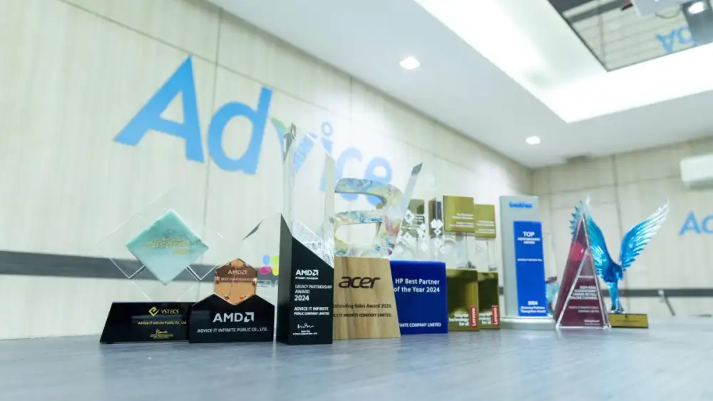 Advice ตอกย้ำภาพผู้นำด้านสินค้าไอทีอันดับหนึ่งของประเทศไทย กวาดรางวัลครึ่งปีแรกกว่า 20 รางวัล พร้อมเดินหน้ารุกตลาดเต็มกำลังครึ่งปีหลัง