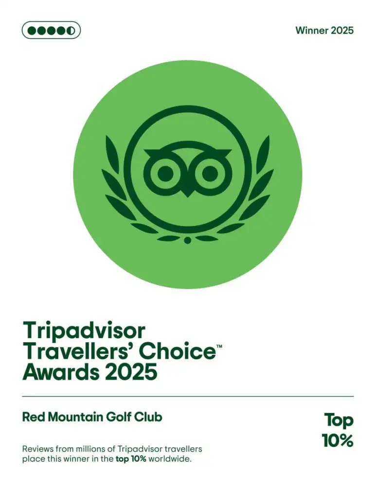 สนามเรด เมาท์เทิน กอล์ฟ คลับ คว้ารางวัล Travelers' Choice Awards 2025 จาก Tripadvisor