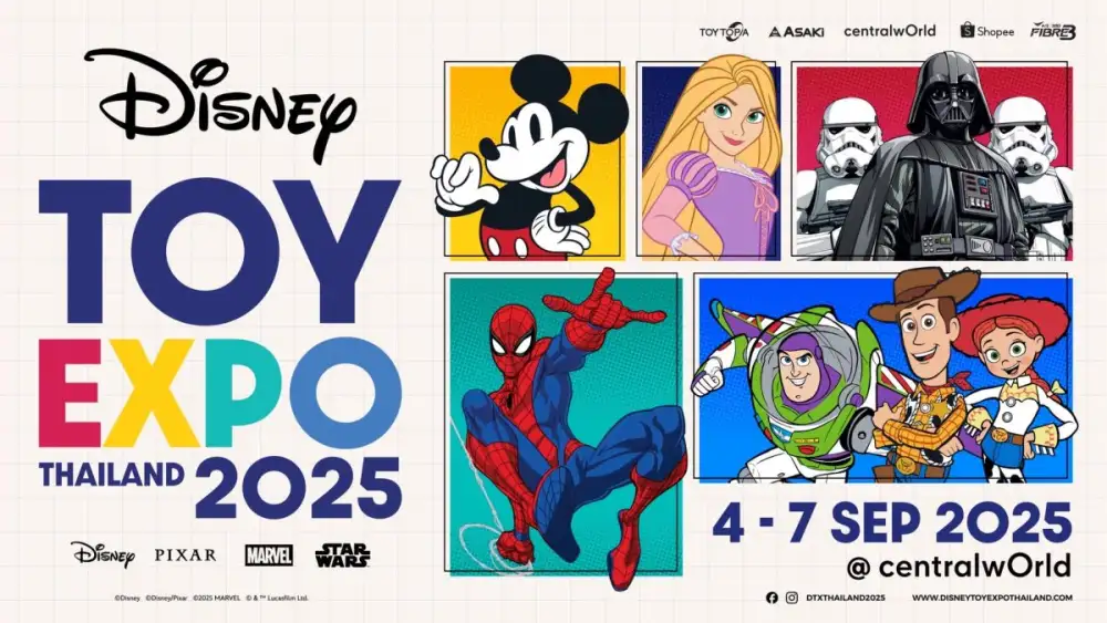 การกลับมาอย่างยิ่งใหญ่: DISNEY TOY EXPO THAILAND 2025 ครั้งที่ 2 จัดเต็มความสุขตลอด 4 วัน พบกับแบรนด์ของเล่น ของสะสมคอลเลกชันลิมิเต็ดจากเหล่าคาแรกเตอร์ต่างๆ