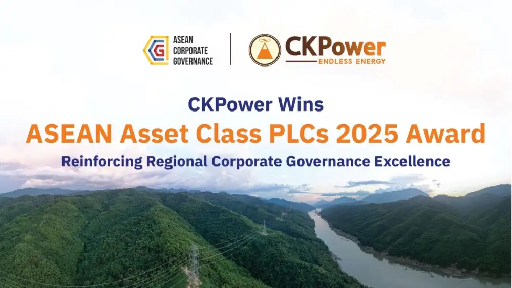 CKPower Wins ASEAN Asset Class PLCs Award Reinforcing Regional Corporate Governance Excellence